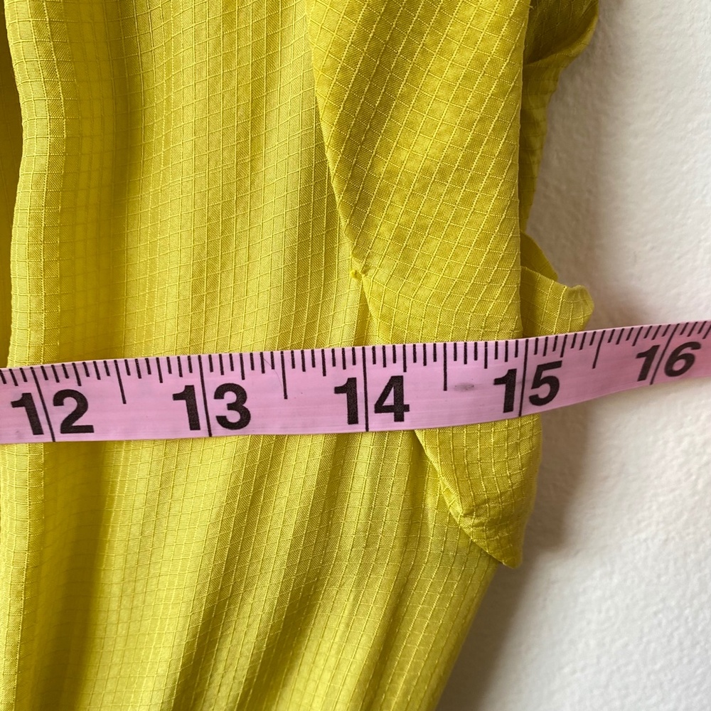 Nanette Lepore Yellow Silk Wind Swept Wrap Dress - Picture 2 of 15